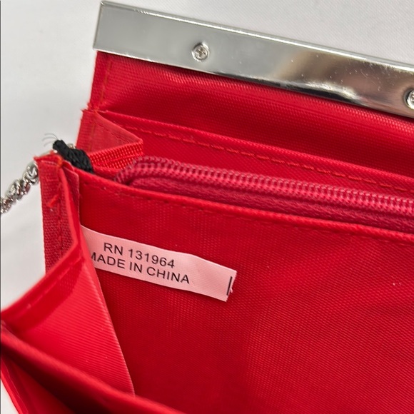 Ohio State Buckeye Football Red Clutch with Chain Strap - Picture 9 of 9